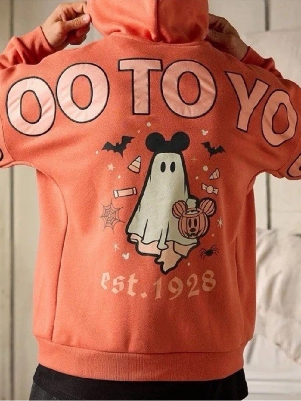 EUC, Disney Boo To You Halloween Graphic Hoodie, XXL